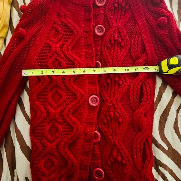 Vintage Moschino Red Button Up Sweater Excellent Condition and craftsmanship.♥️ - Picture 7 of 8